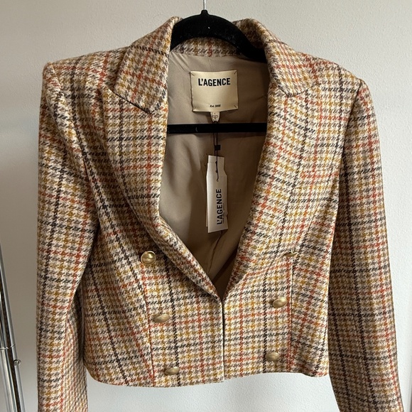 L'AGENCE camel tweed jacket- NEW WITH TAGS - Picture 1 of 4